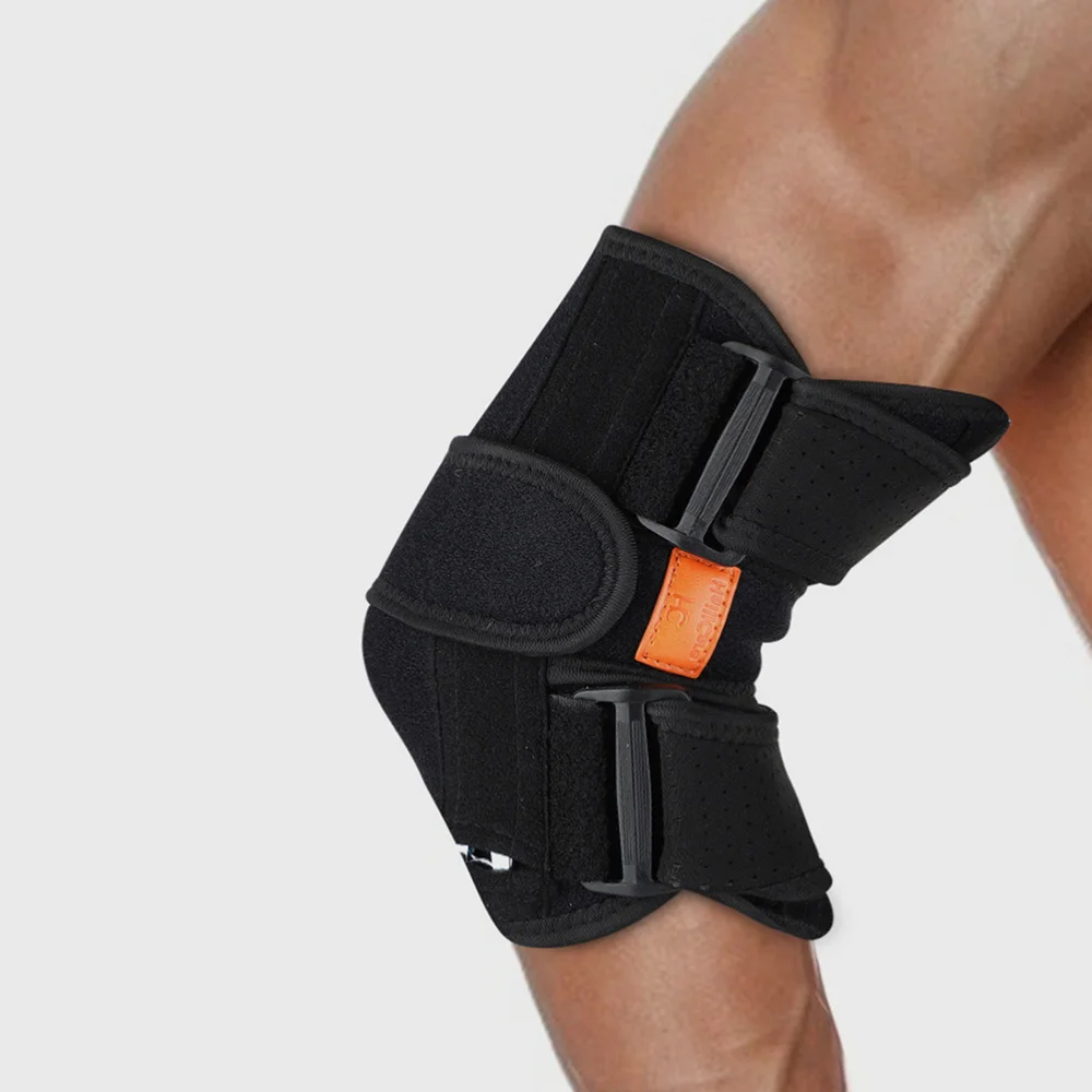 

1 Set Elbow Braces Portable Adjustable Stabilizers Elbow Protectors (Black)
