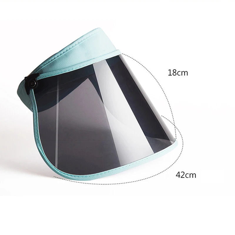 

Anti-fog Women Visor Empty Top Sun Hat Wide Large Brim Face Sunscreen Cap Foldable Beach Travel Riding Sun Cap
