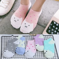 5pairs arrivl women socks funny fruits cute happy silicone slip invisible cotton sock 35 40