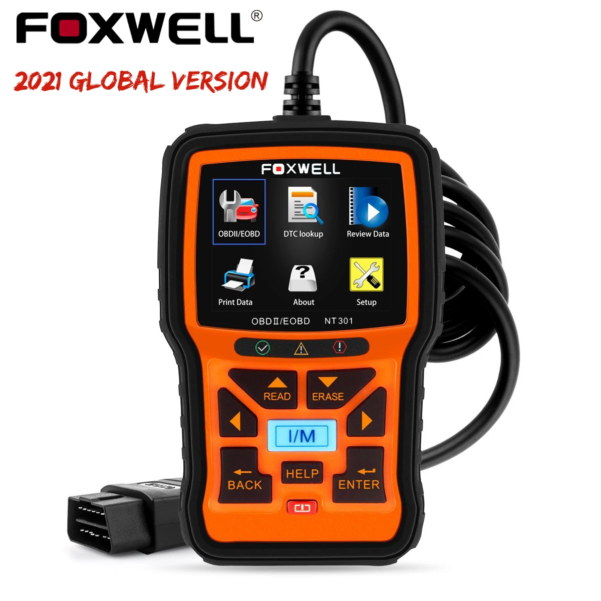 FOXWELL NT301 OBD2 Scanner Professional Code Reader Check Engine Light EOBD OBD 2 Code Reader Car Diagnostic Tools Free Update