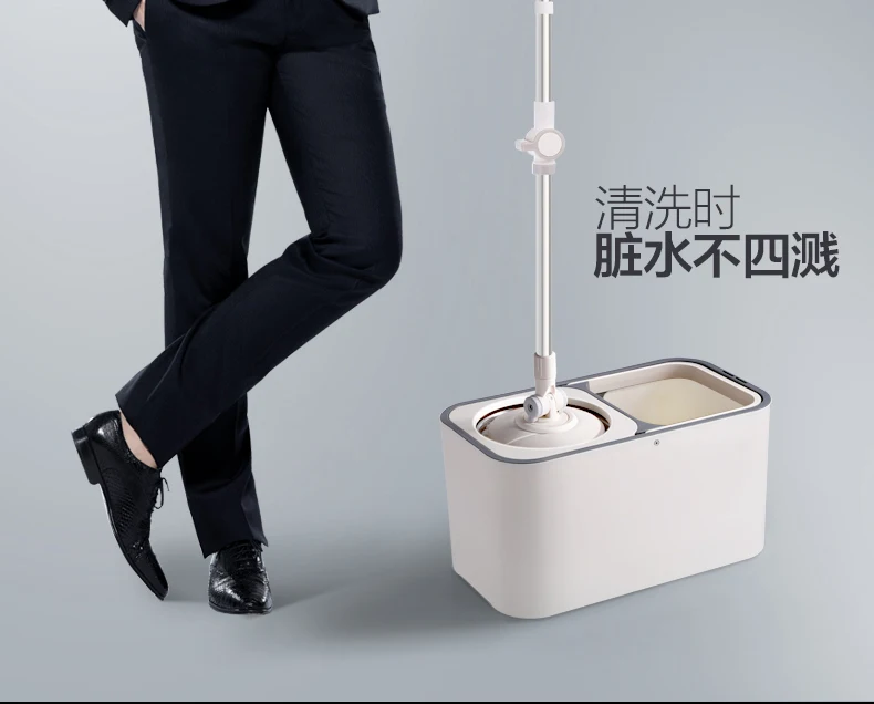

Mop bucket rotating mop double drive mop bucket free hand washing household automatic good God mop mop bucket tow
