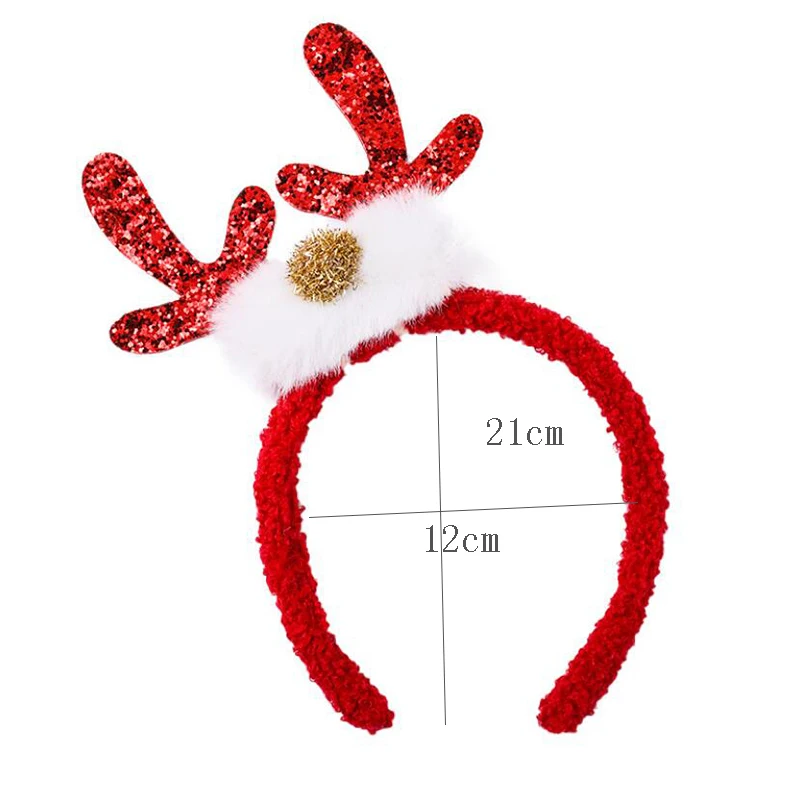 

1pcs Christmas Headband Hairband Antlers Snowflake Christmas Tree Headband Head Hoop Headwear Xmas Navidad Party Kids Favor Gift