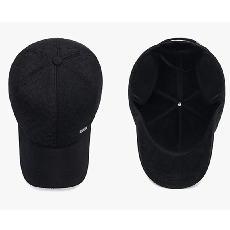 

SHALUOTAOTAO Adjustable Size Men's Hat Winter Thermal Cotton Baseball Cap Trend Thicken Ear Protection Leisure Tongue Caps New