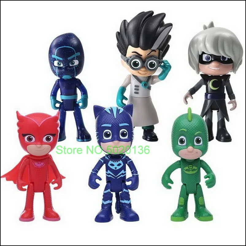 Экшн-фигурка светящаяся в темноте маска PJ Hero Night Time Mission дошкольная игрушка для