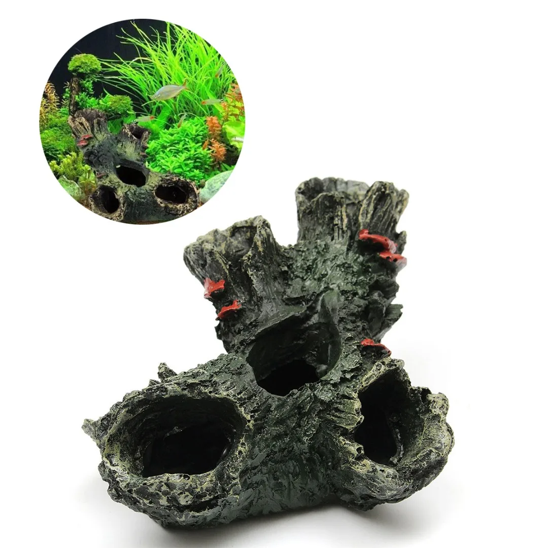 

New Aquarium Rockery Hiding Cave Fish Tank Ornament Landscape Underwater Decor
