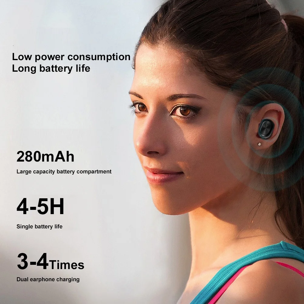 TWS наушники T1 с поддержкой Bluetooth 3 2 5 в постоянного тока 4 0 20 кГц|Наушники и