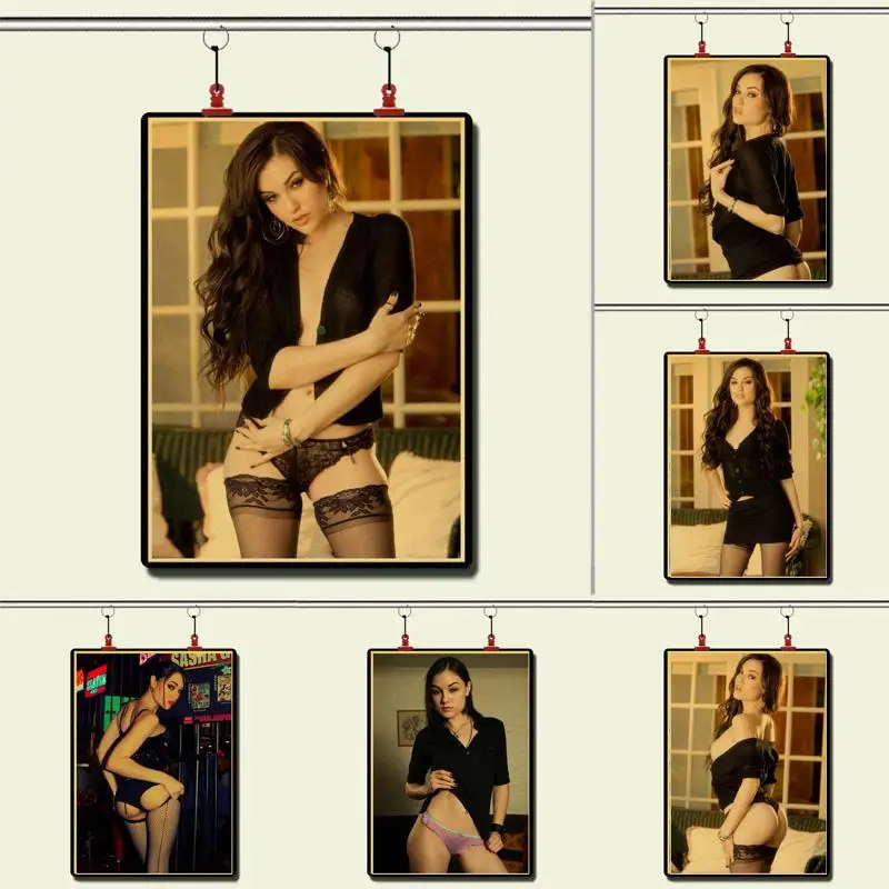 Пикантная леди Саша серый винтажный бумажный постер настенная живопись Домашний