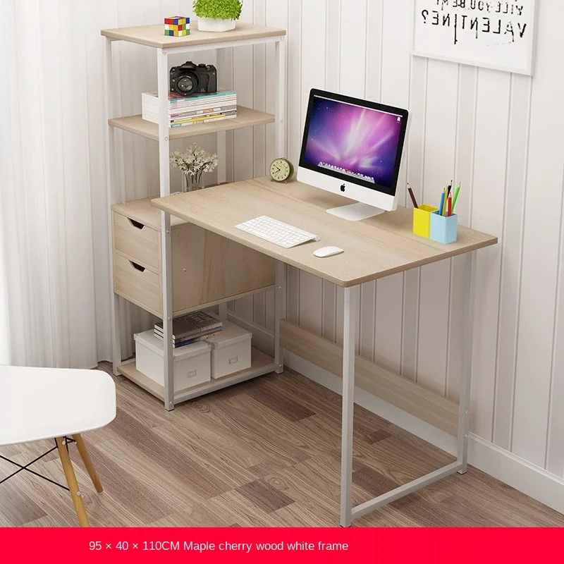 

120cm simple Computer desk student writing desk with bookshelf combination notebook table bedroom furniture