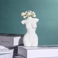 mini resin vase art female body design flower pot man sculpture flower vase dried flowerpot desktop ornaments crafts home decor