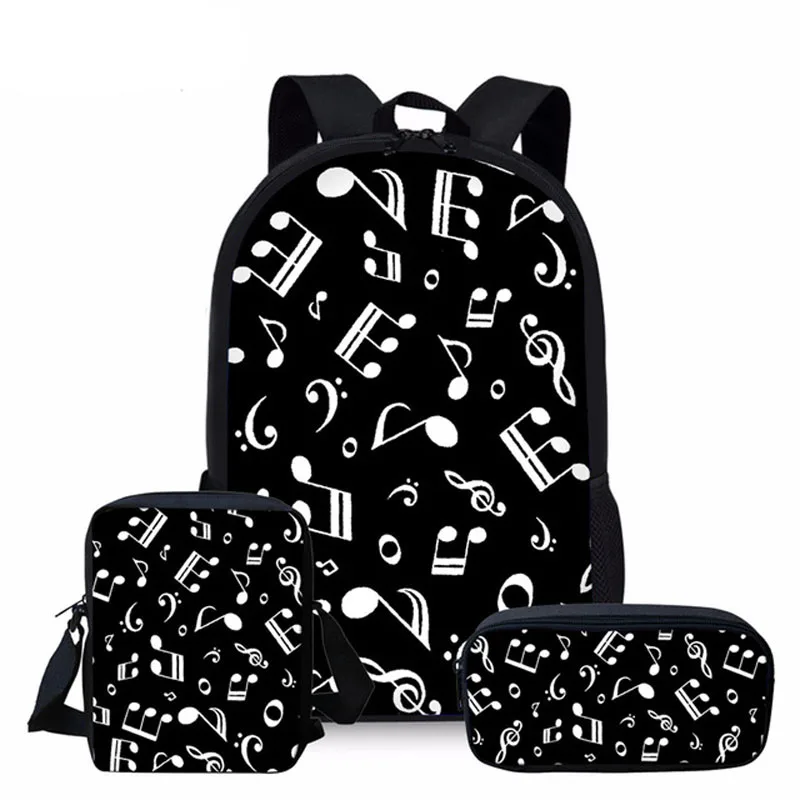 Print Popular 3D Music Note Backpack Fashion Student Schoolbags Boy Gilr Bagpack Mochila Escolar Knapsack Women Travel Bookbag2 | Багаж и