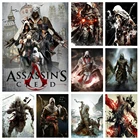 Настенное искусство, алмазная живопись Кредо Убийцы, Аниме игра, вышивка крестиком, полный комплект, внутренняя декоративная мозаика из бисера для дома