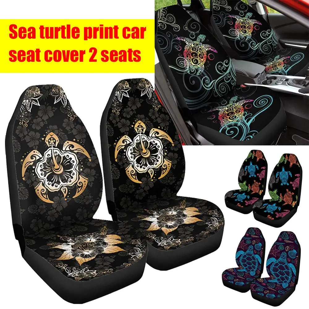 

New Arrival High Quality 2PCS Universal Styling Smoky / Golden Turtle Interior Accessories Automobile Protector Car Seat Cover