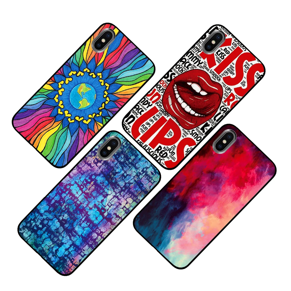 Оранжевый Бирюзовый Черный чехол для iPhone 5 5S 6 6s 7 8 Plus X XS XR 11 Pro Max | Мобильные