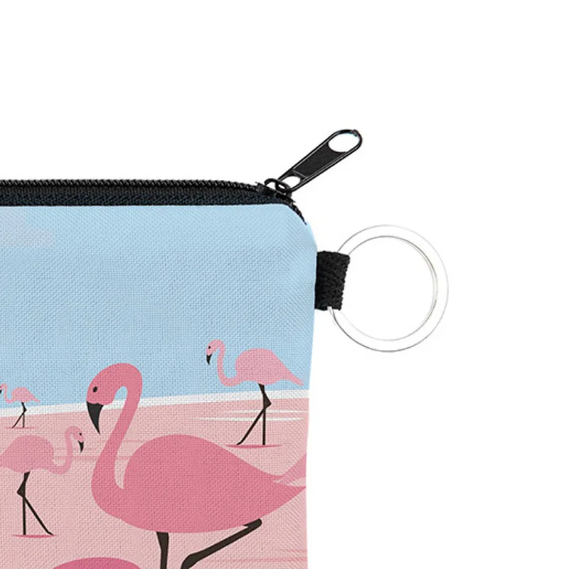 

Flamingo 3D Printing Mini Wallet for Women 2021 New Fashion Polyester High Quality Woman Purses Harajuku Korean Style Bag Female