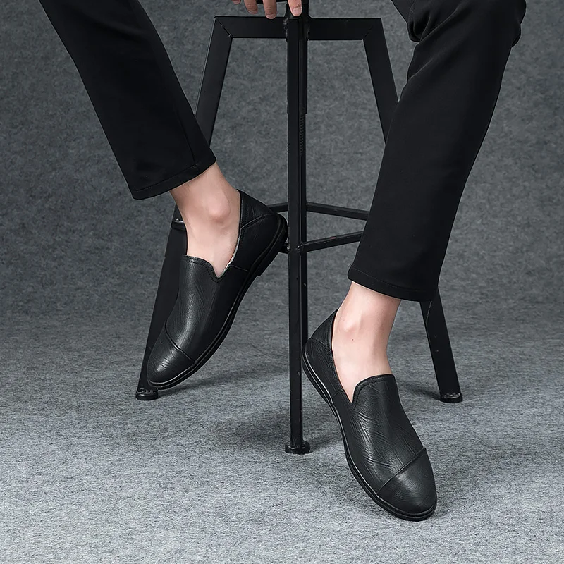 Обувь для вождения Мужские туфли из натуральной кожи Брендовая Классическая