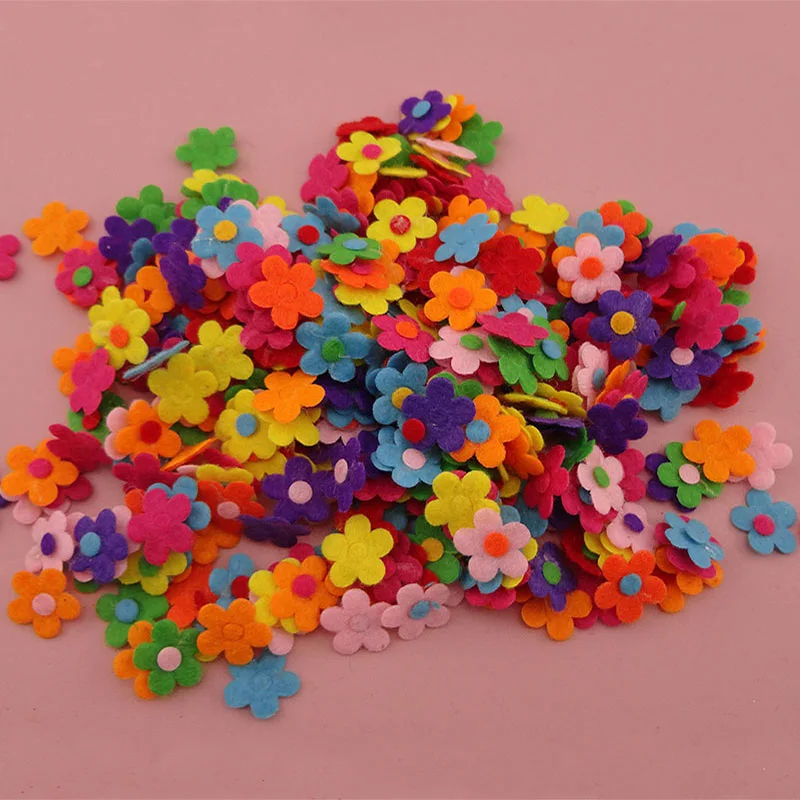 500 шт. 1 6 см Мини Круглая Центральная пятилепестковая войлочная Цветочная