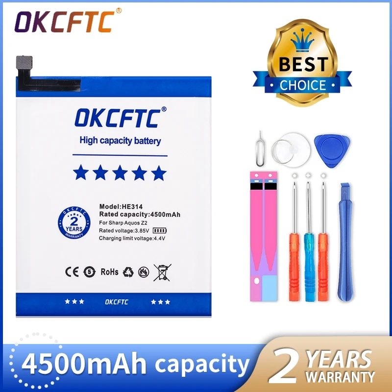 

100% Original OKCFTC 4500mAh HE314 Battery For SHARP AQUOS Z2 A1 FS8002