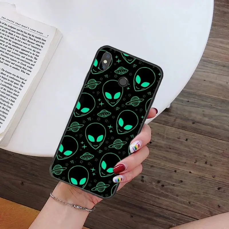 

Cute Cartoon Alien Aesthetics Phone Case For Xiaomi Redmi note 7 8 9 t k30 max3 9 s 10 pro lite
