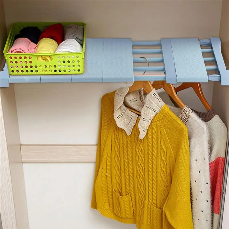 

Adjustable Closet Organizer Storage Shelf Wall Mounted Kitchen Rack Space Saving Wardrobe Decorative Shelves Cabinet Holders