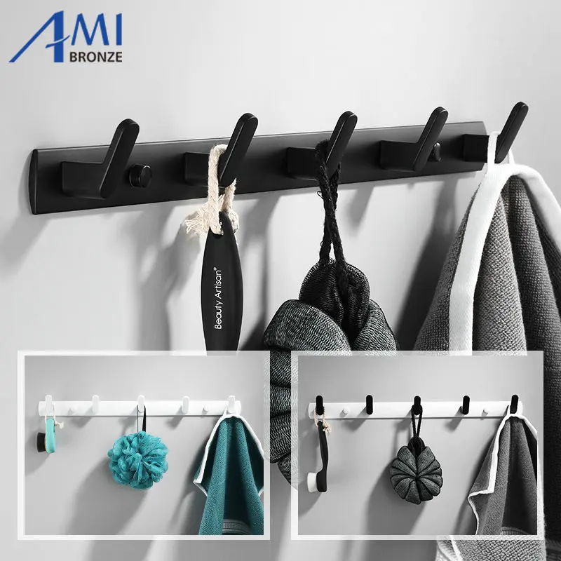 Крючки для халата с белым/черным рисунком настенный крючок полотенец одежды