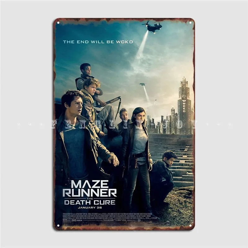 Бегунок-лабиринт: постер с изображением смерти металлический плакат Клубная