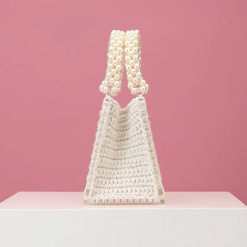 2020 Новый известный бренд ПВХ прозрачная плетеная жемчужная сумка Горячая