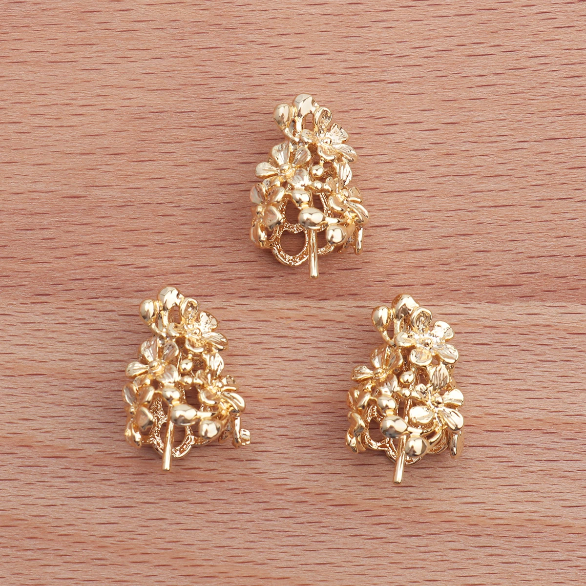GUFEATHER M336, ювелирные аксессуары, 18k позолоченный, diy кулон, форма цветка, ручная работа, diy серьги, изготовление ювелирных изделий, 10 шт./партия