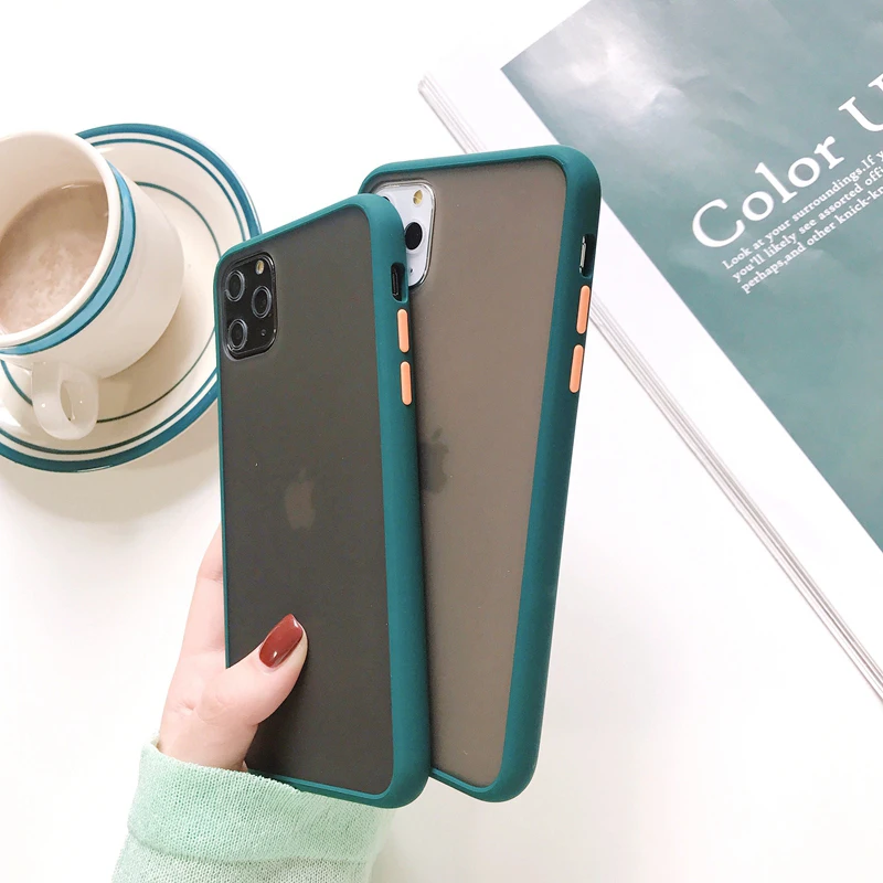 Простой матовый прозрачный чехол на мобильный телефон iPhone 11 Pro X XR XS Max 8 7 6 6S Plus