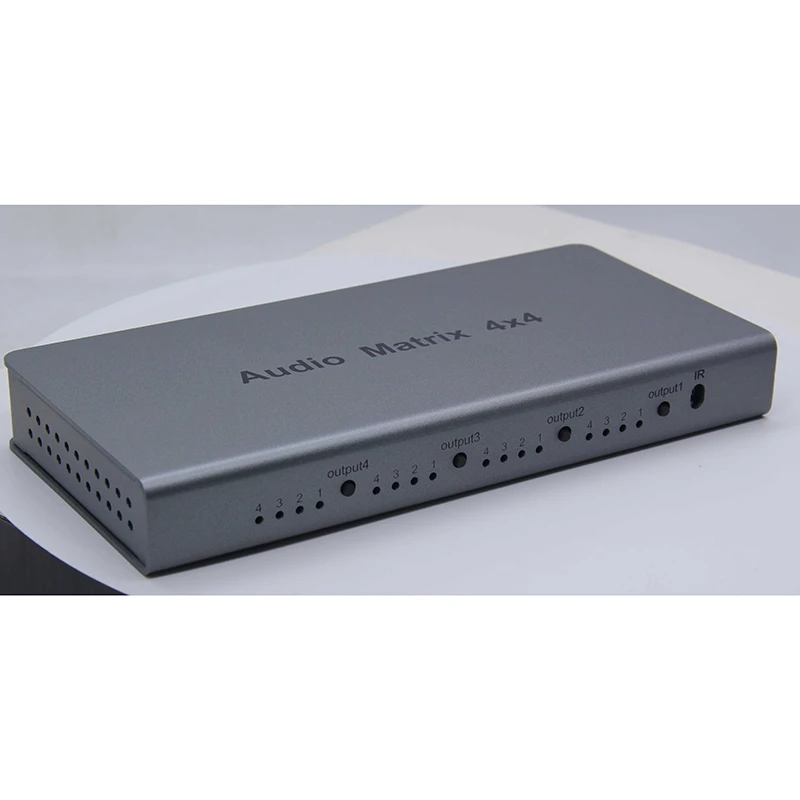 

Digital Audio Matrix Optical Audio Matrix 4X4 Switch Converter Splitter Box for TV DVD Player Amplifier Meeting-EU Plug