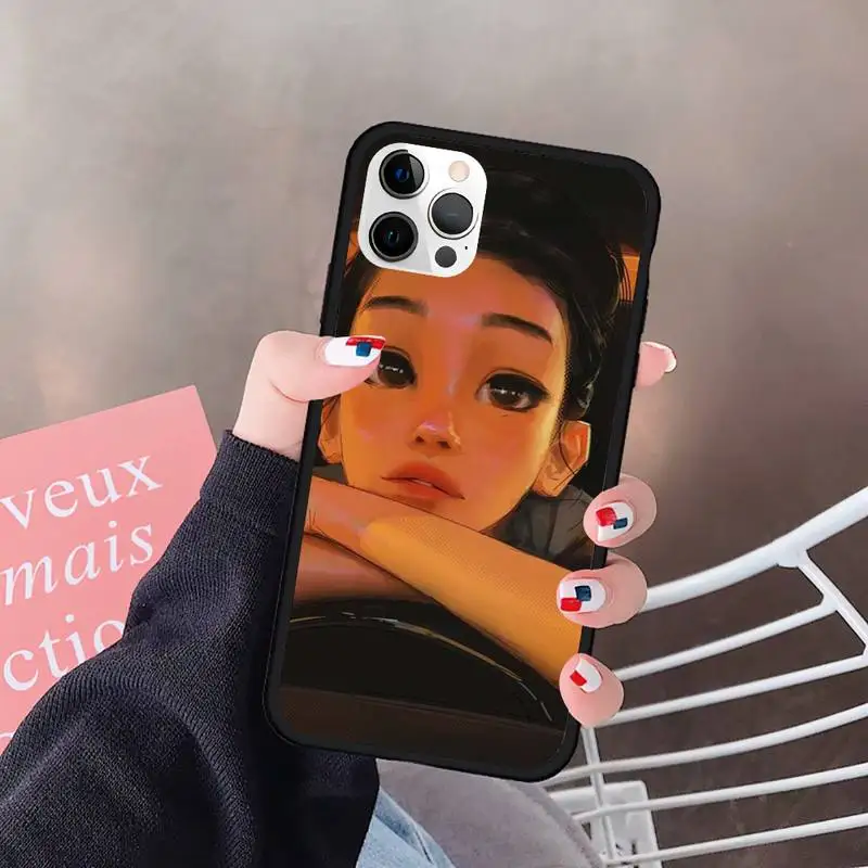 

Fashion Girl Phone Case For Iphone 6 6s 7 8plus X Xr 11 12 Mini Pro Max Cover Fundas Coque