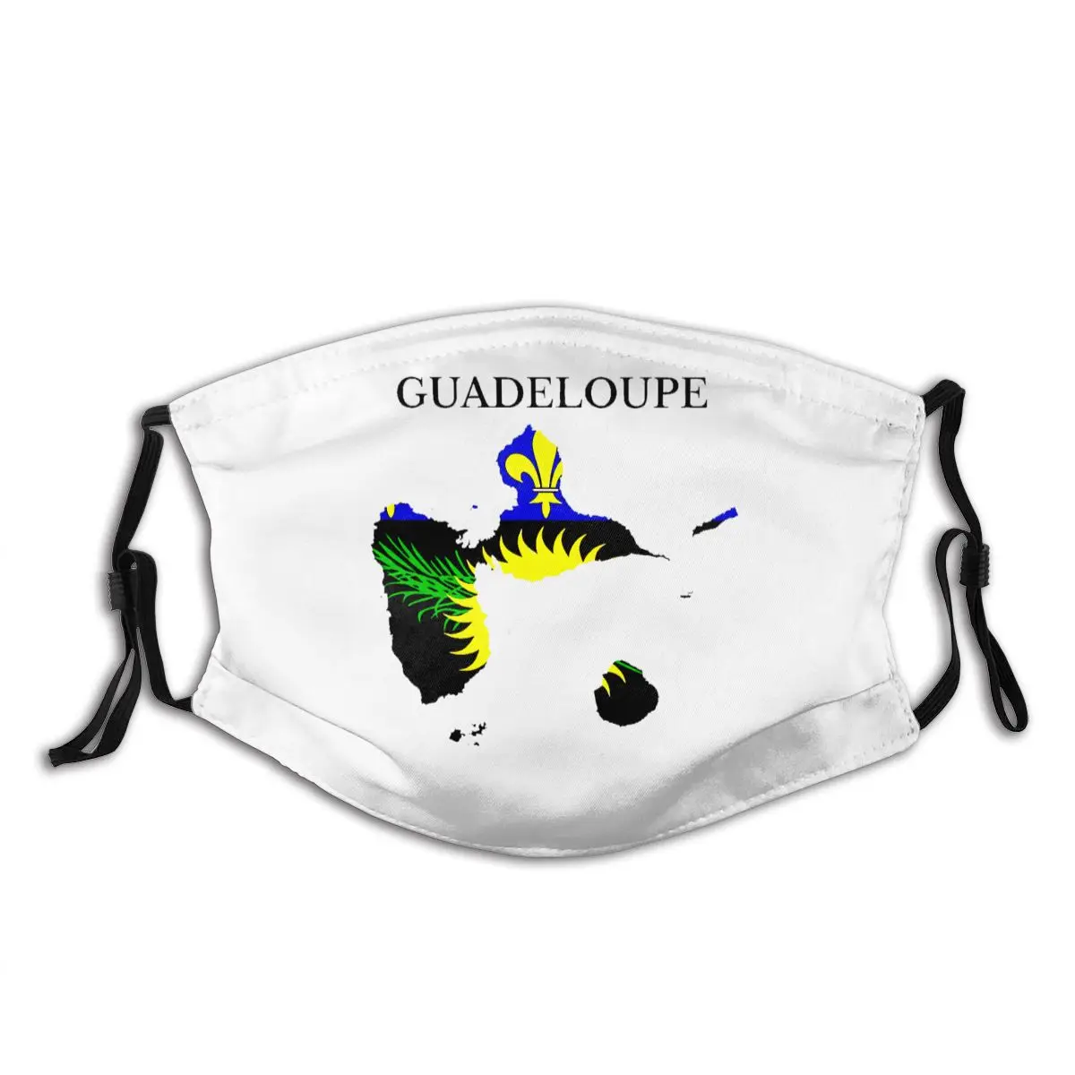 

Guadeloupe Map Flag, France, French Region R276 Funny Novelty R276 Activated Carbon Filter Mask