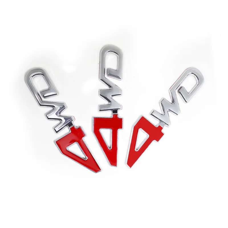 3D авто Стайлинг металлические 4WD хромированные декоративные наклейки багажник