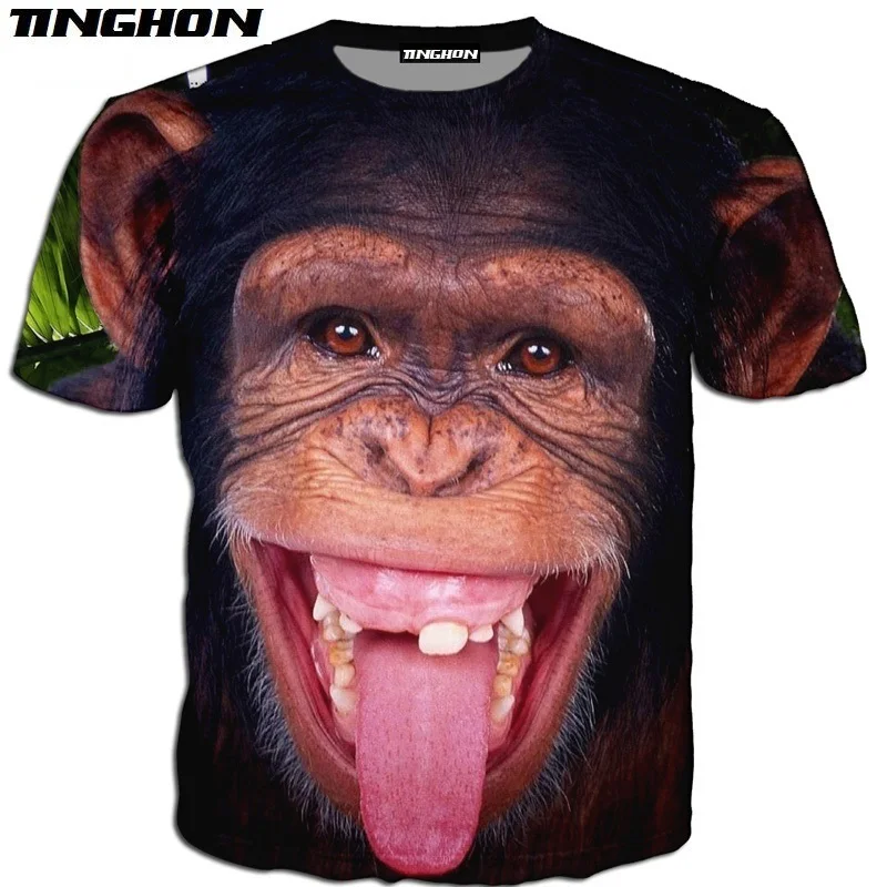 _ Новая мужская футболка с животными орангутан/обезьяна 3D принтом и женская