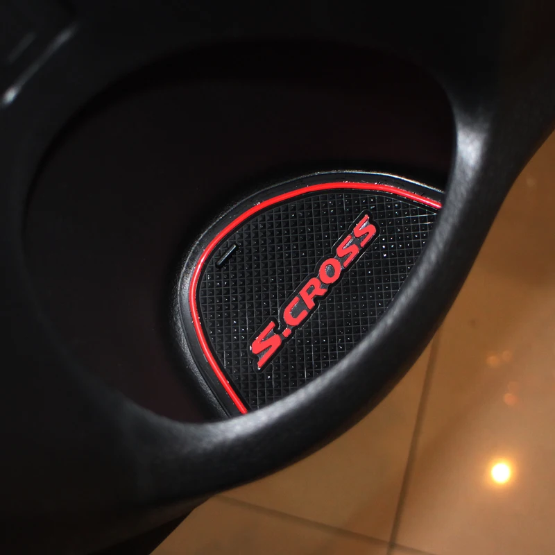 Резиновый коврик для Suzuki S. Крест 2016 2017 2018 слот двери чашки подушки подложки Lnterior