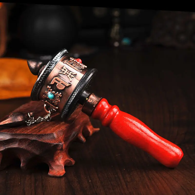 Медная буддийская мантра тибетского Тибета Мантра 8 цимелиа Молитвенное Колесо