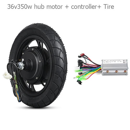 36V350W motor SET 12 дюймов BLDC ступица мотора скутера колеса 48 в 500 Вт бесщеточный не-Шестерня Мотор Ступицы 36 В 350 Вт E велосипед мотор колеса для электрического скутера Ebike - Цвет: 36V350W motor SET