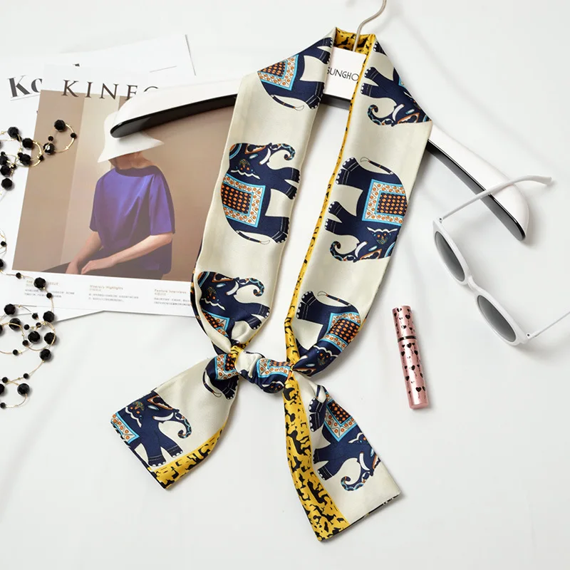 Корейская версия длинный шелковый шарф Женская Республика Корея Восточные