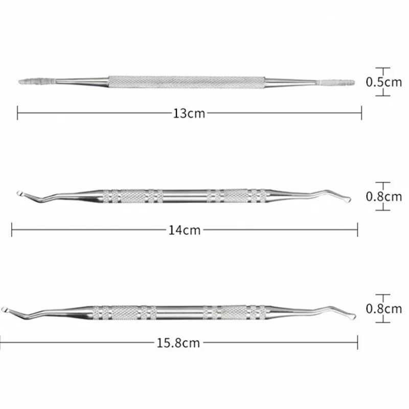 

3pcs/set Double Side Nail Cuticle Pusher Dead Skin Remove Nail Files Ingrown Toe Correction Pedicure Manicure Tools Accessories