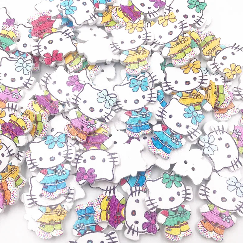 

50pcs Kid's Sewing Wood Buttons 32mm Sewing Craft Mix Lots WB738