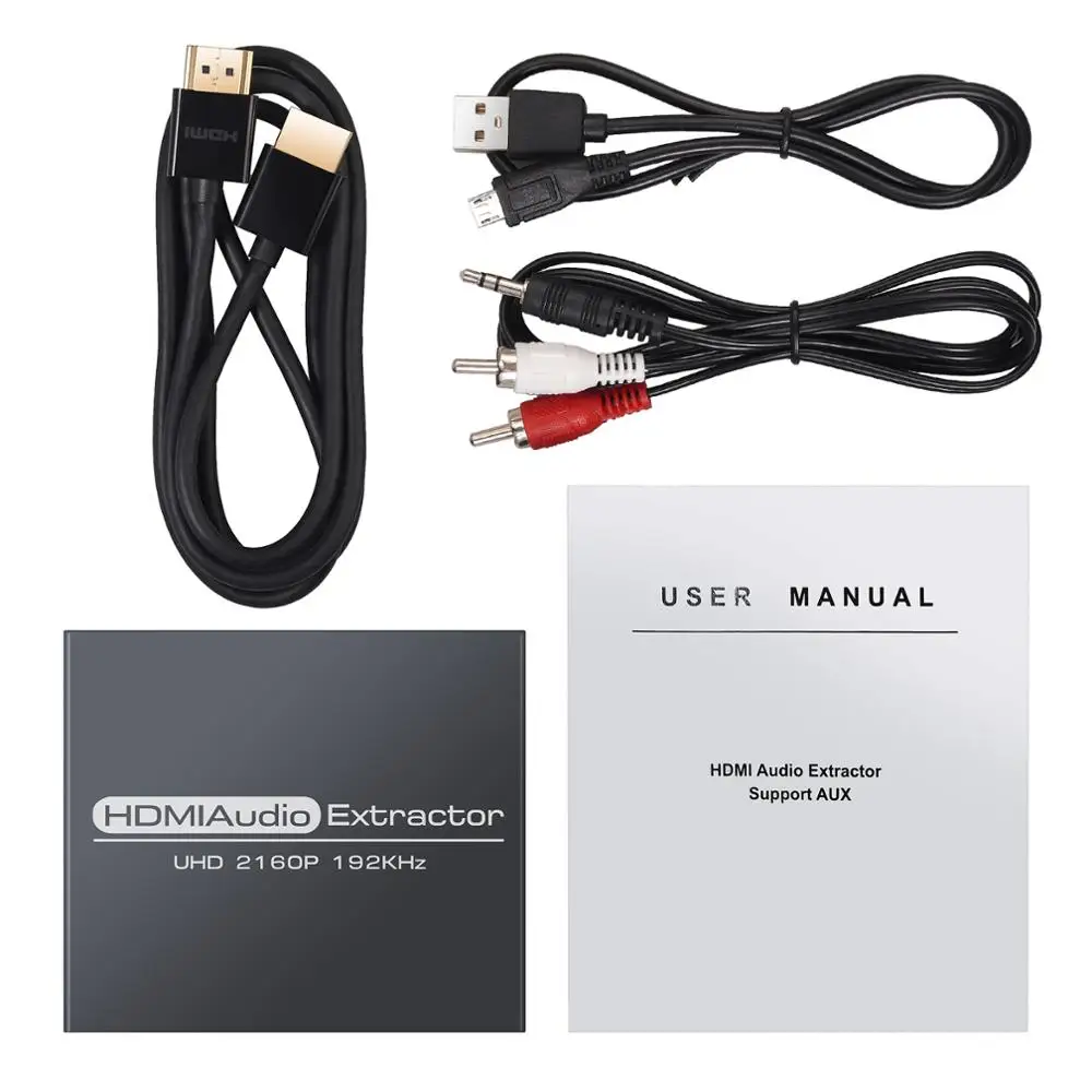 Neoteck 4K HDMI совместимый аудио экстрактор с 3 5 мм AUX Стерео и L/R RCA выход Поддержка 1080P 3D