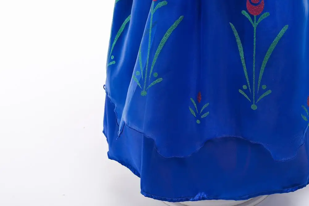 Снежная королева Анны для девочек Костюм принцессы платье дня рождения вечерние