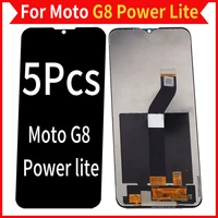 5pcslot for moto g8 power lite lcd screen display with touch digitizer assembly xt 2041 1 mobile phone parts