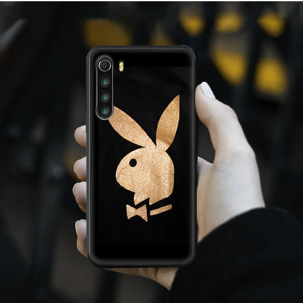 

Playboy Rabbit head Phone Case cover For xiaomi Redmi note 4 5 6 7 8 A T X Plus Pro black waterproof pretty prime painting