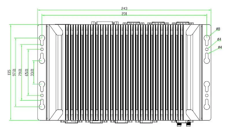 Промышленный ПК без вентилятора 10 * COM 8 USB 2 I211 GLAN процессор 3855U (Core i3/i5/i7