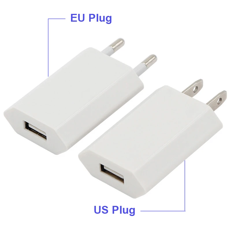 Высокое качество Красочные США Канада ЕС Мопс USB AC Путешествия настенное зарядное устройство адаптер питания для Apple iPhone 6 6S 5 5S 4 4S 3GS 4G
