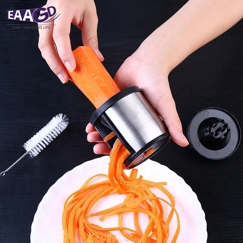 Ручная овощерезка из нержавеющей стали спиральная терка резак кабачки