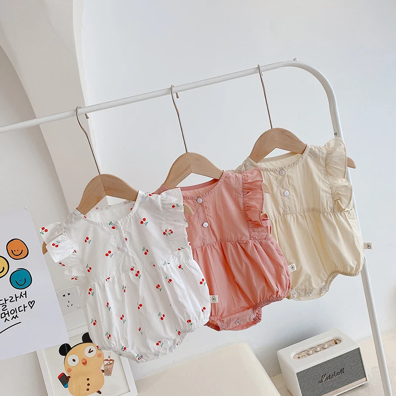 

Новинка лета 2021, детская одежда MILANCEL, боди без рукавов для малышей, милая одежда с принтом для младенцев, Корейская одежда для новорожденных
