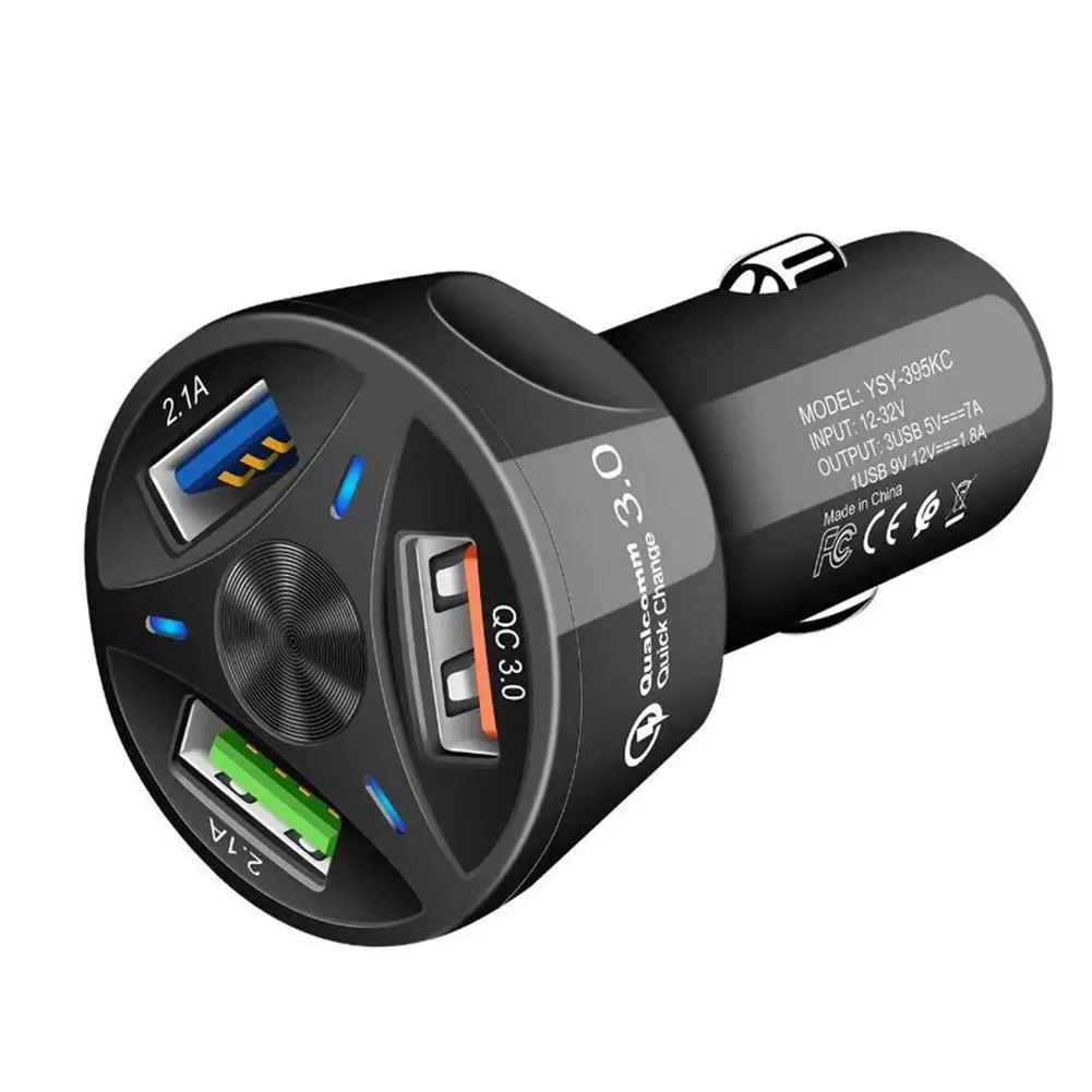 Автомобильное зарядное устройство 3A 3 USB 0 автомобильное быстрая зарядка