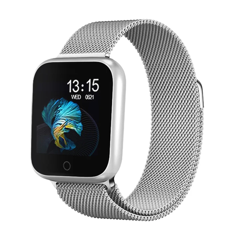 T80 Silver Steel P70 P68 Смарт часы кровяное давление монитор сердечного ритма IP68 фитнес-браслет часы для женщин мужчин Smartwatch для IOS Android - Цвет: T80 Silver Steel