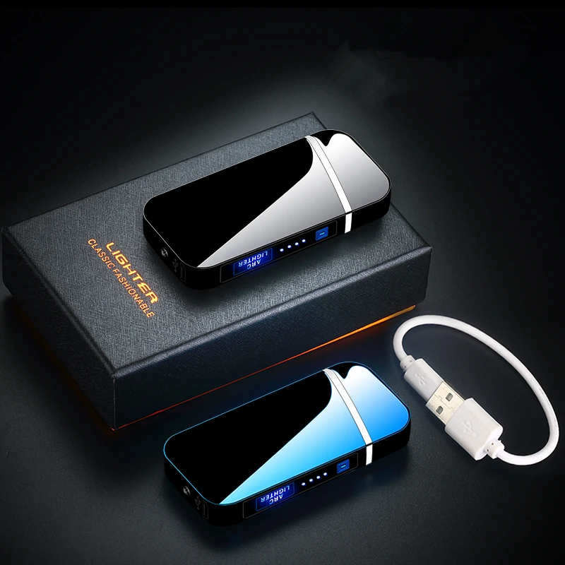 Многоцветная зажигалка с перекрестной дугой сенсорный экран индукция USB